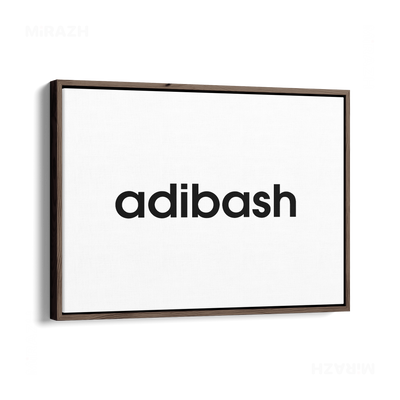 adibash Framed Canvas 03 Dark Wood