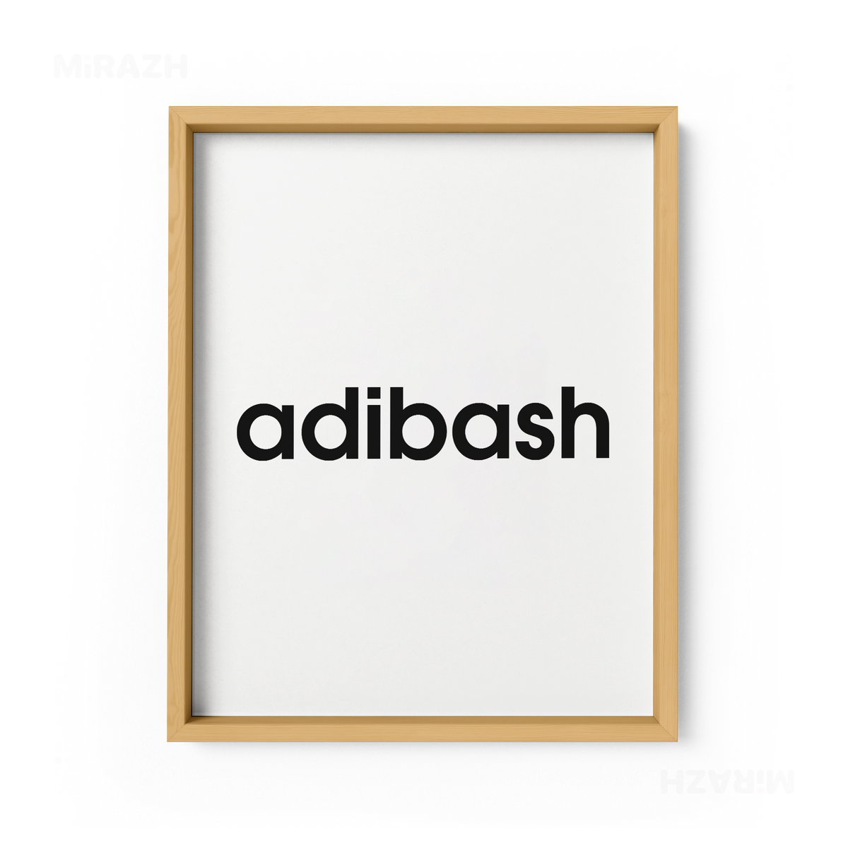 adibash Framed Poster 01 Natural Wood