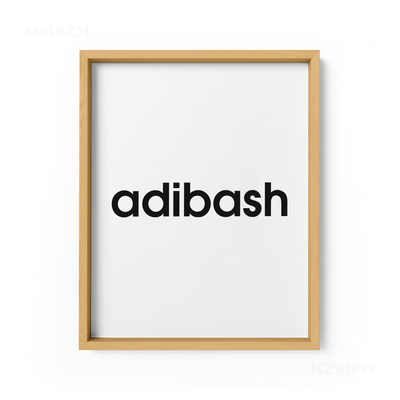 adibash Framed Poster 01 Natural Wood