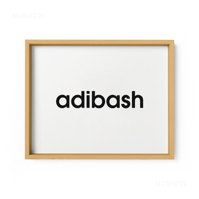 adibash Framed Poster 03 Natural Wood