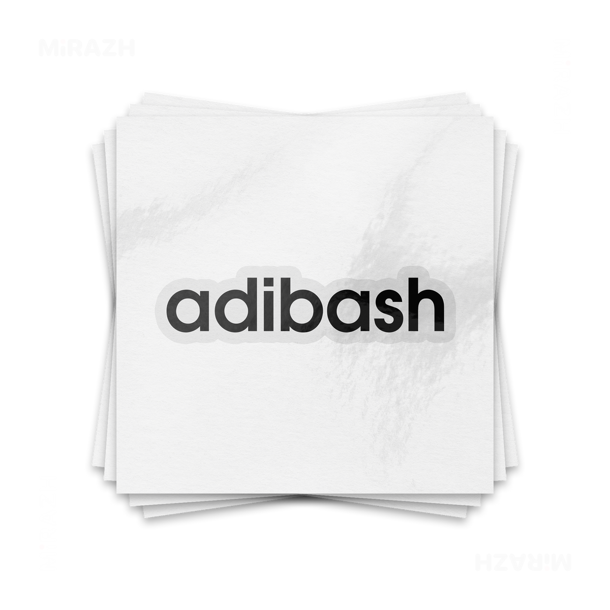 adibash Kiss Cut Sticker 01 Clear