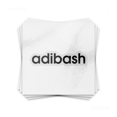 adibash Kiss Cut Sticker 01 Clear