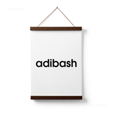 adibash Magnetic Hanger Poster 01 Dark Wood