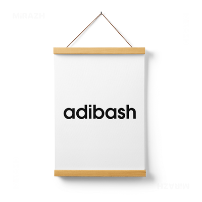 adibash Magnetic Hanger Poster 01 Natural Wood