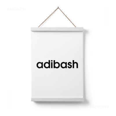 adibash Magnetic Hanger Poster 01 White Wood