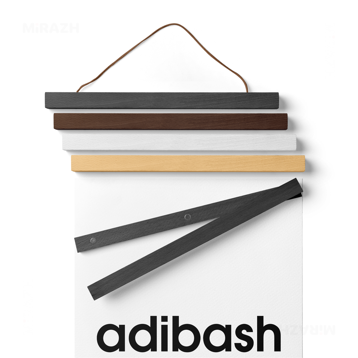 adibash Magnetic Hanger Poster 02 Black Wood