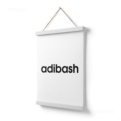 adibash Magnetic Hanger Poster 03 White Wood