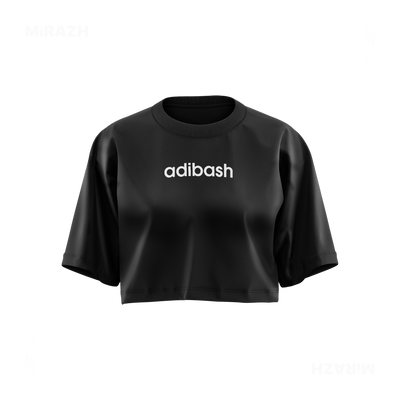 adibash Over Sized Crop Top 01 Black