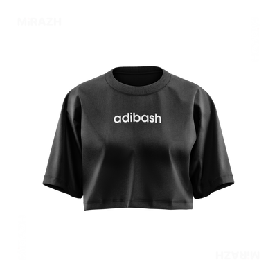 adibash Over Sized Crop Top 01 Faded Black