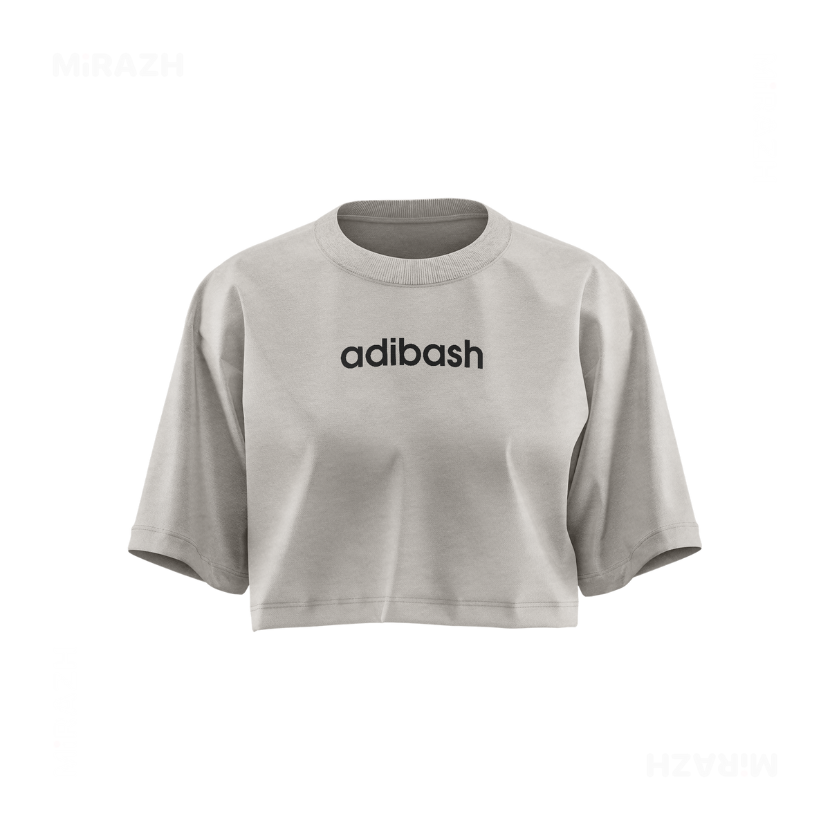 adibash Over Sized Crop Top 01 Faded Bone