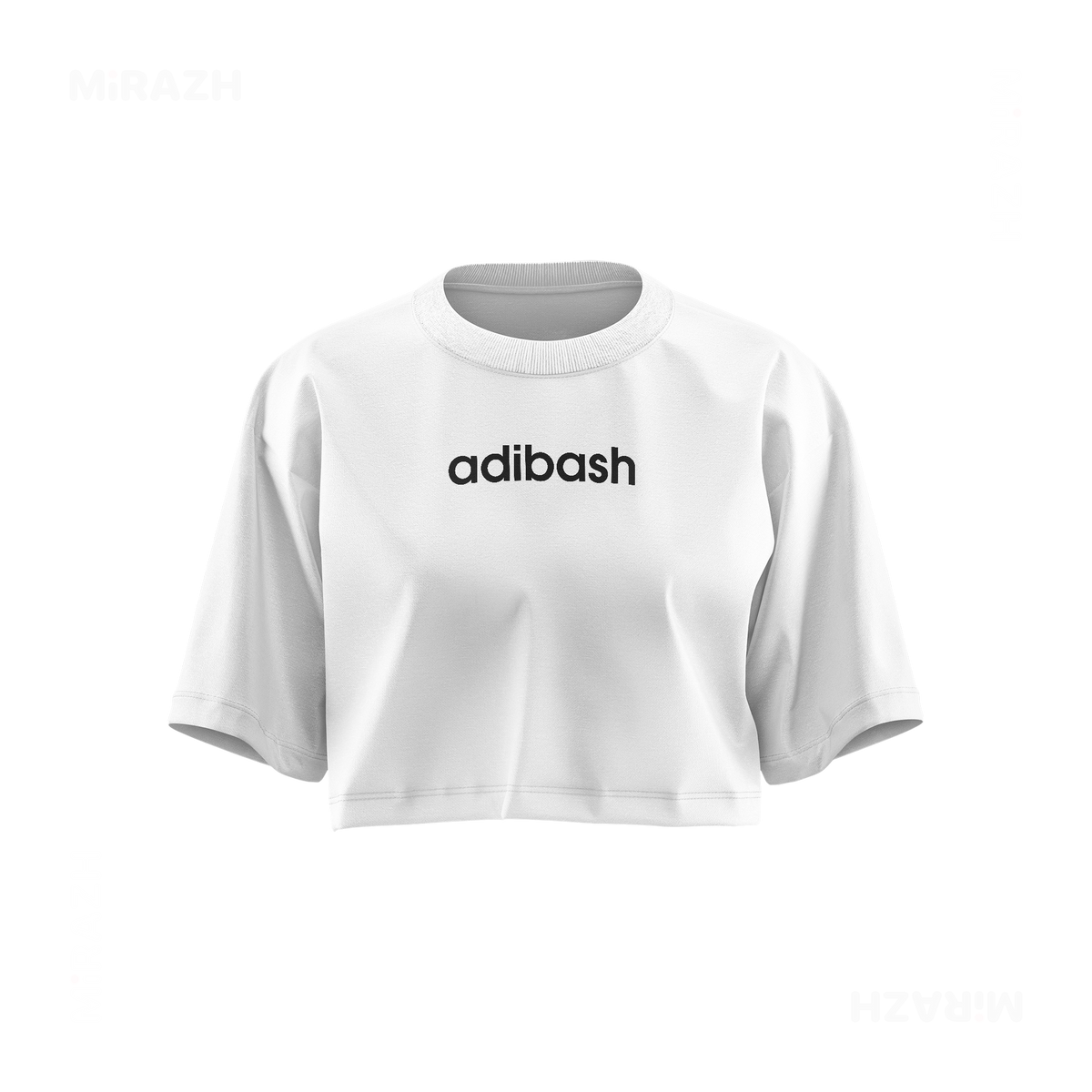 adibash Over Sized Crop Top 01 White