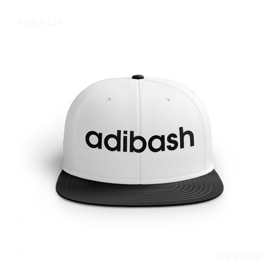 adibash Snapback Caps 01 White Black DTF