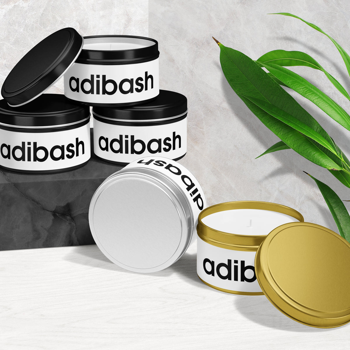 adibash Tin Candle 02 Black