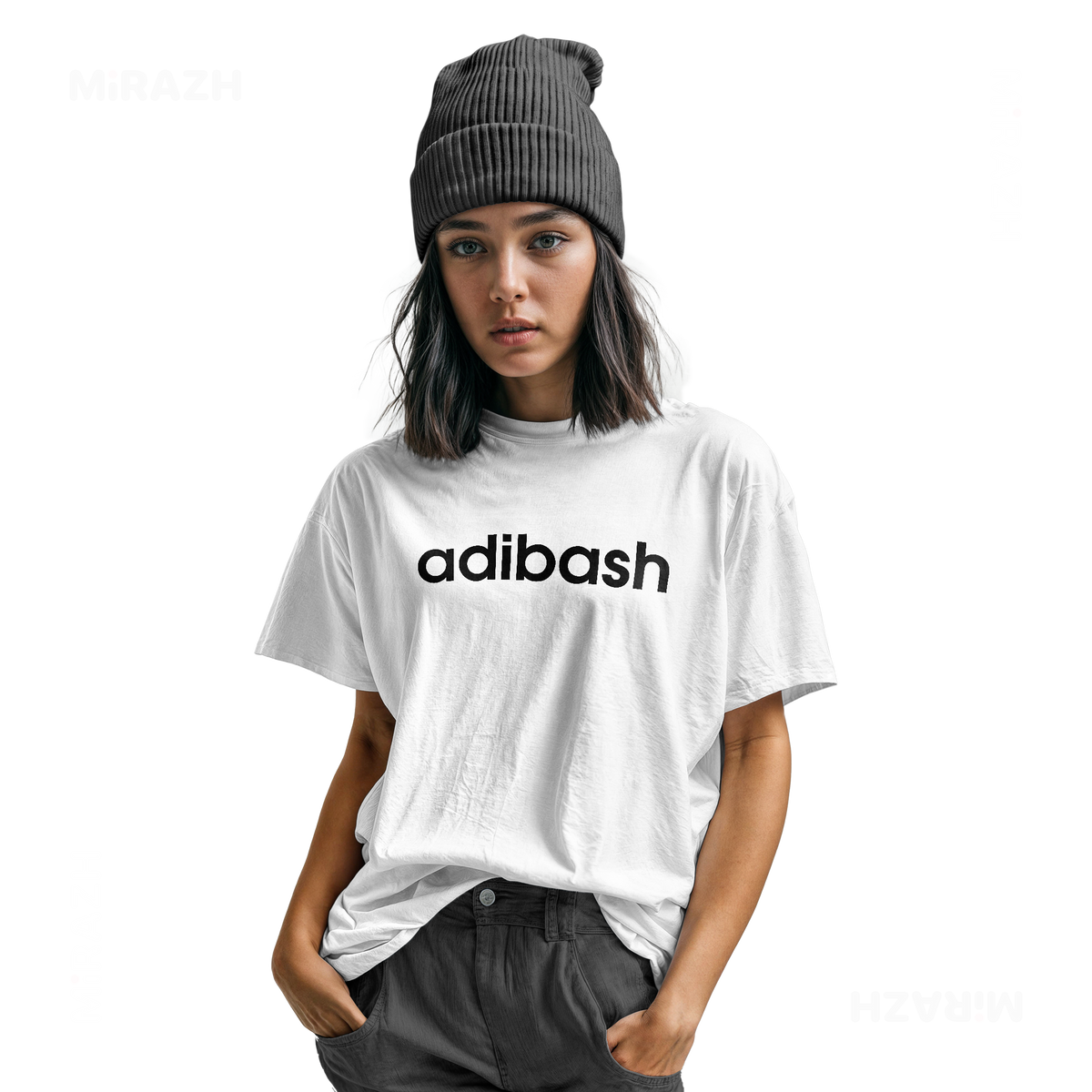 adibash Youth T Shirt 04 White