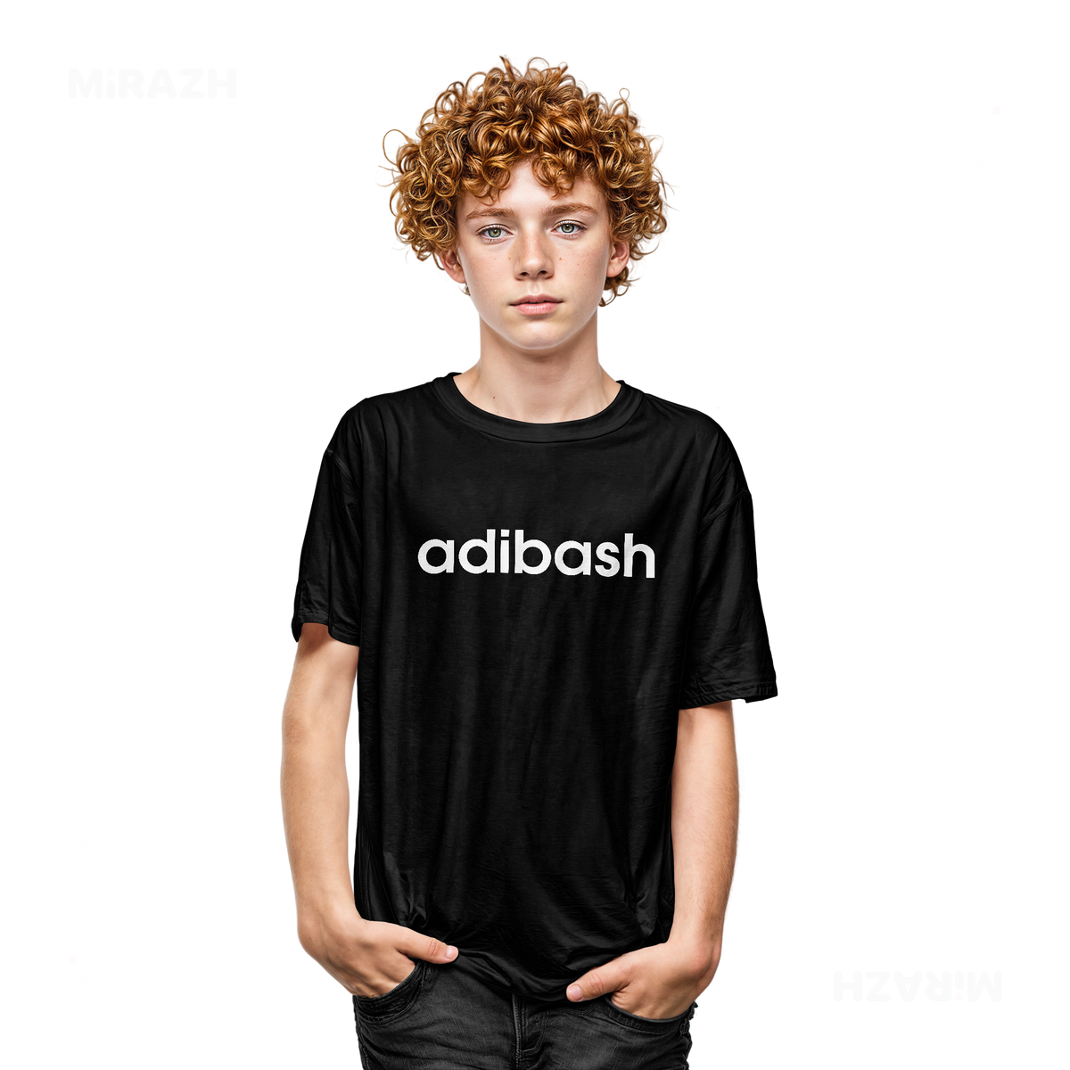 adibash Youth T Shirt 05 Black